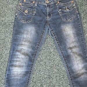 Y2K Stylish Blue Women's Capris Jeans